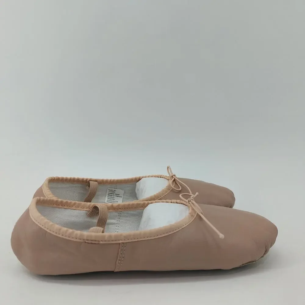 bcg Dance Ballet Slippers Pink Dance Leather 3D Youth Bow